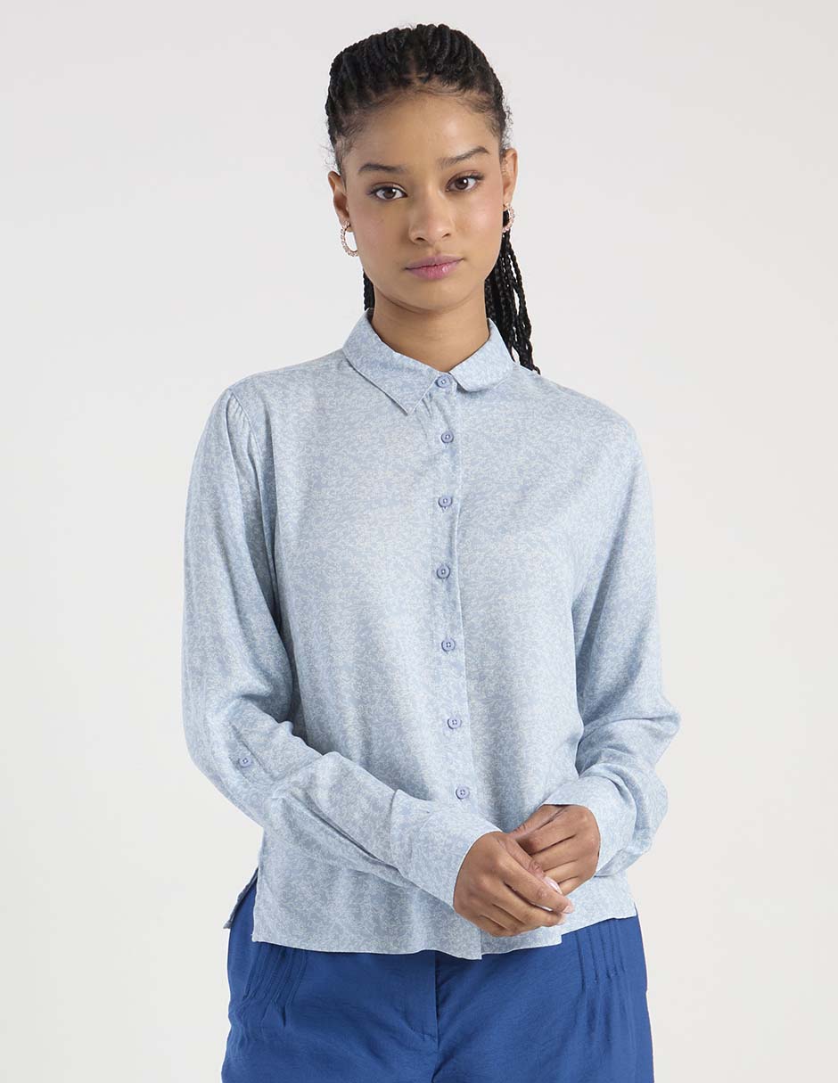 Blusa camisera manga larga para mujer 2