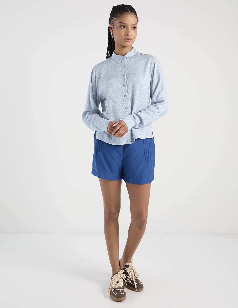 Blusa camisera manga larga para mujer 3