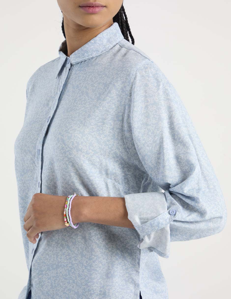 Blusa camisera manga larga para mujer 5
