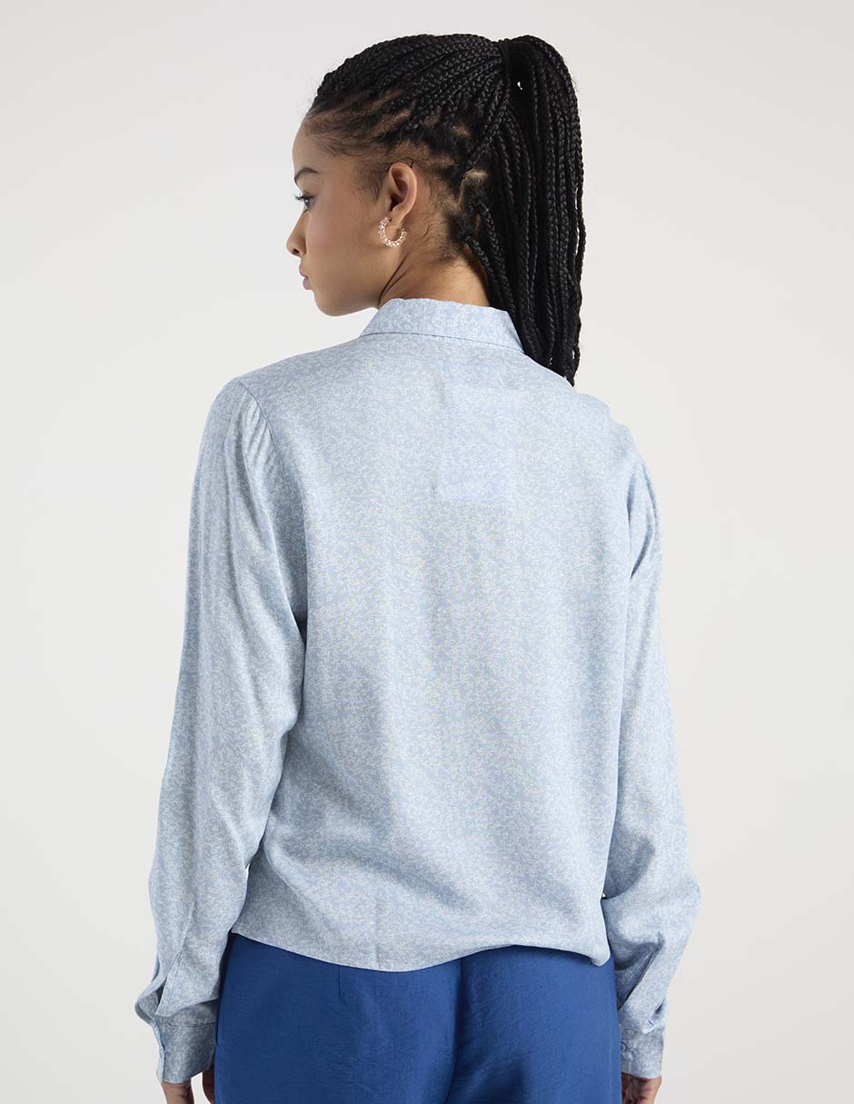 Blusa camisera manga larga para mujer 6