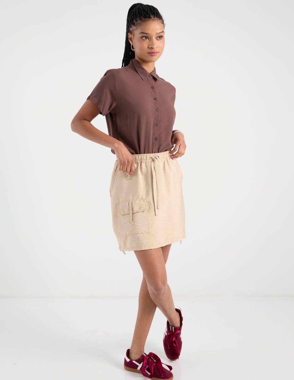 Blusa camisera manga corta para mujer 3