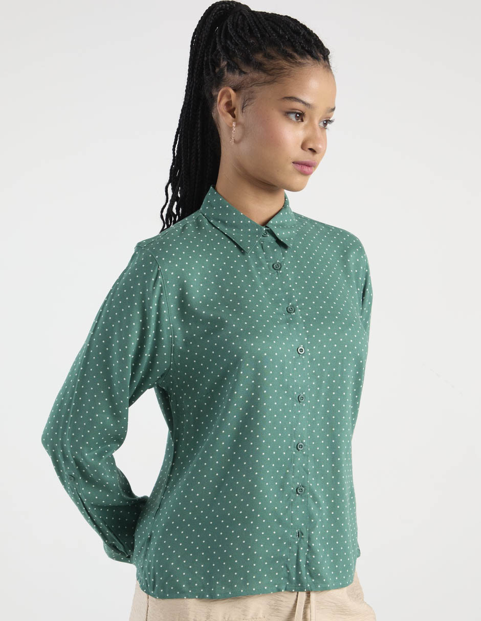 Blusa camisera manga larga para mujer Blusa camisera manga larga para mujer