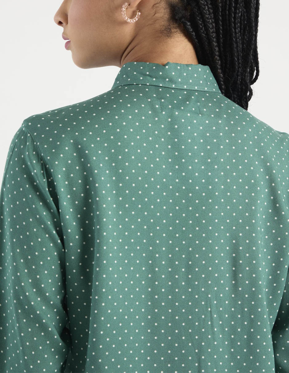 Blusa camisera manga larga para mujer 5