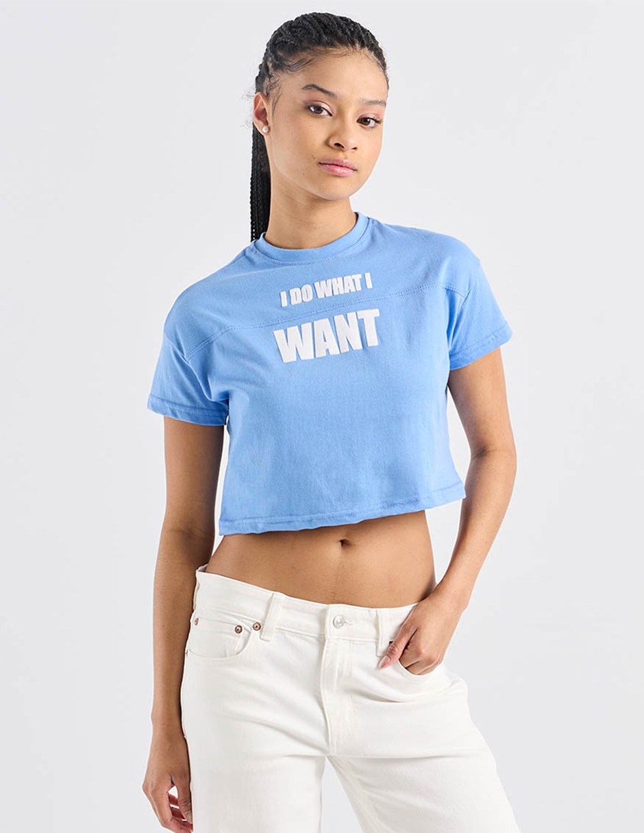 Playera manga corta cuello redondo para mujer Playera manga corta cuello redondo para mujer