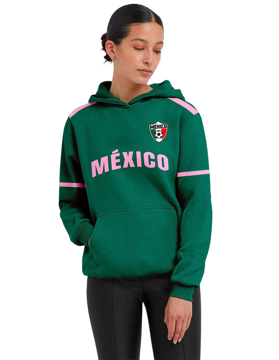 Sudadera con capucha y bolsa México para mujer