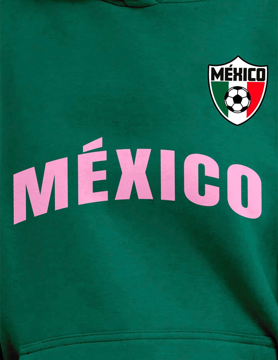 Sudadera con capucha y bolsa México para mujer 4