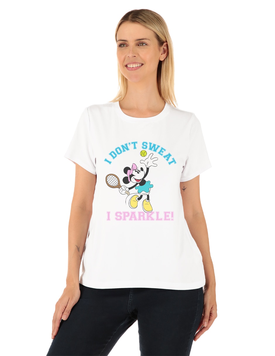 Playera manga corta cuello redondo para mujer Playera manga corta cuello redondo para mujer
